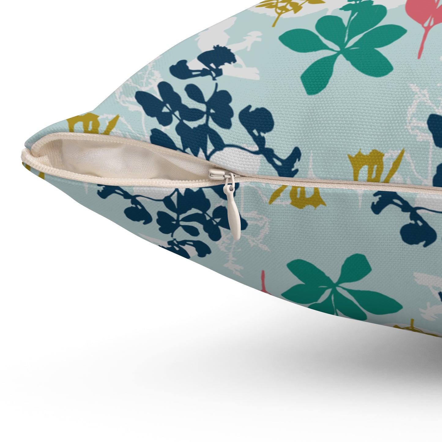 "Hidden in Her Flowers" Spun Polyester Square Pillow