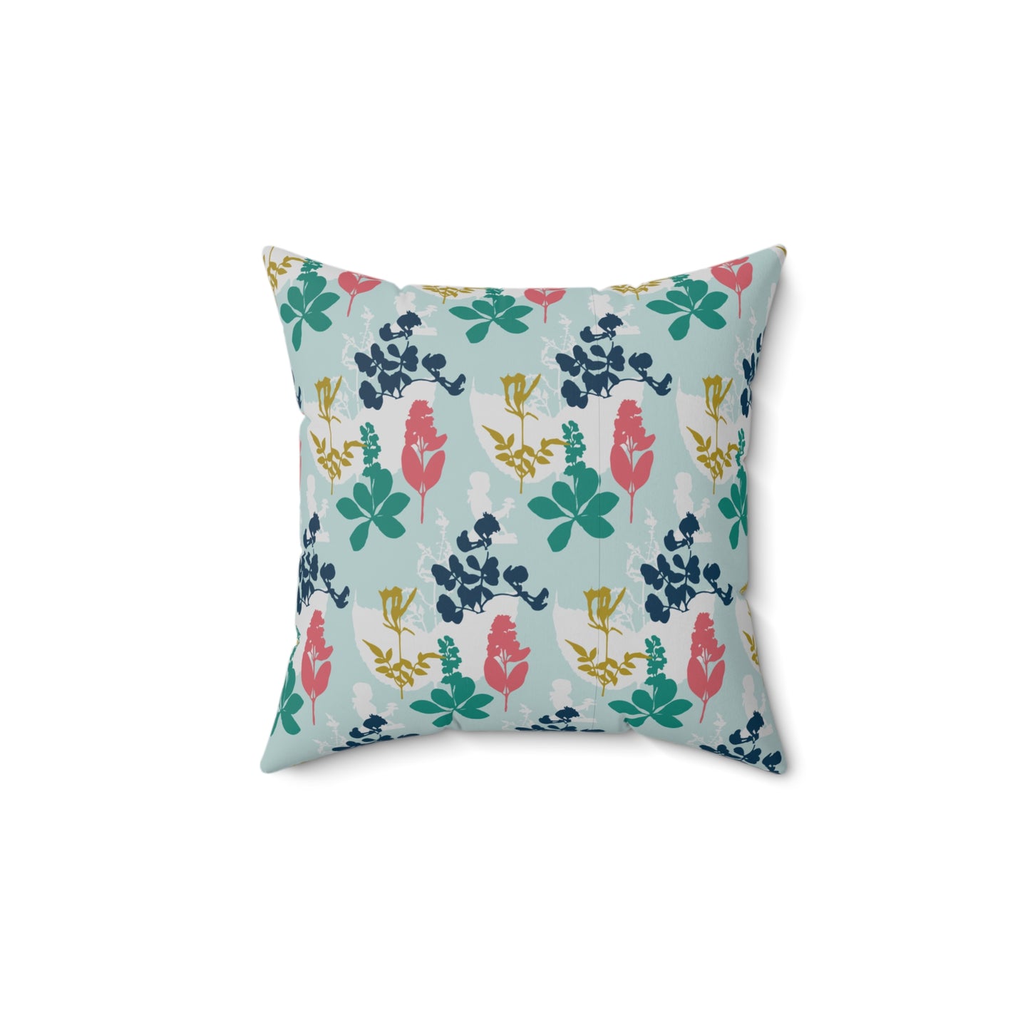 "Hidden in Her Flowers" Spun Polyester Square Pillow
