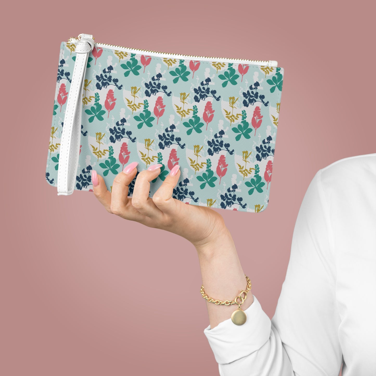 "Hidden in Her Flowers" Clutch Bag