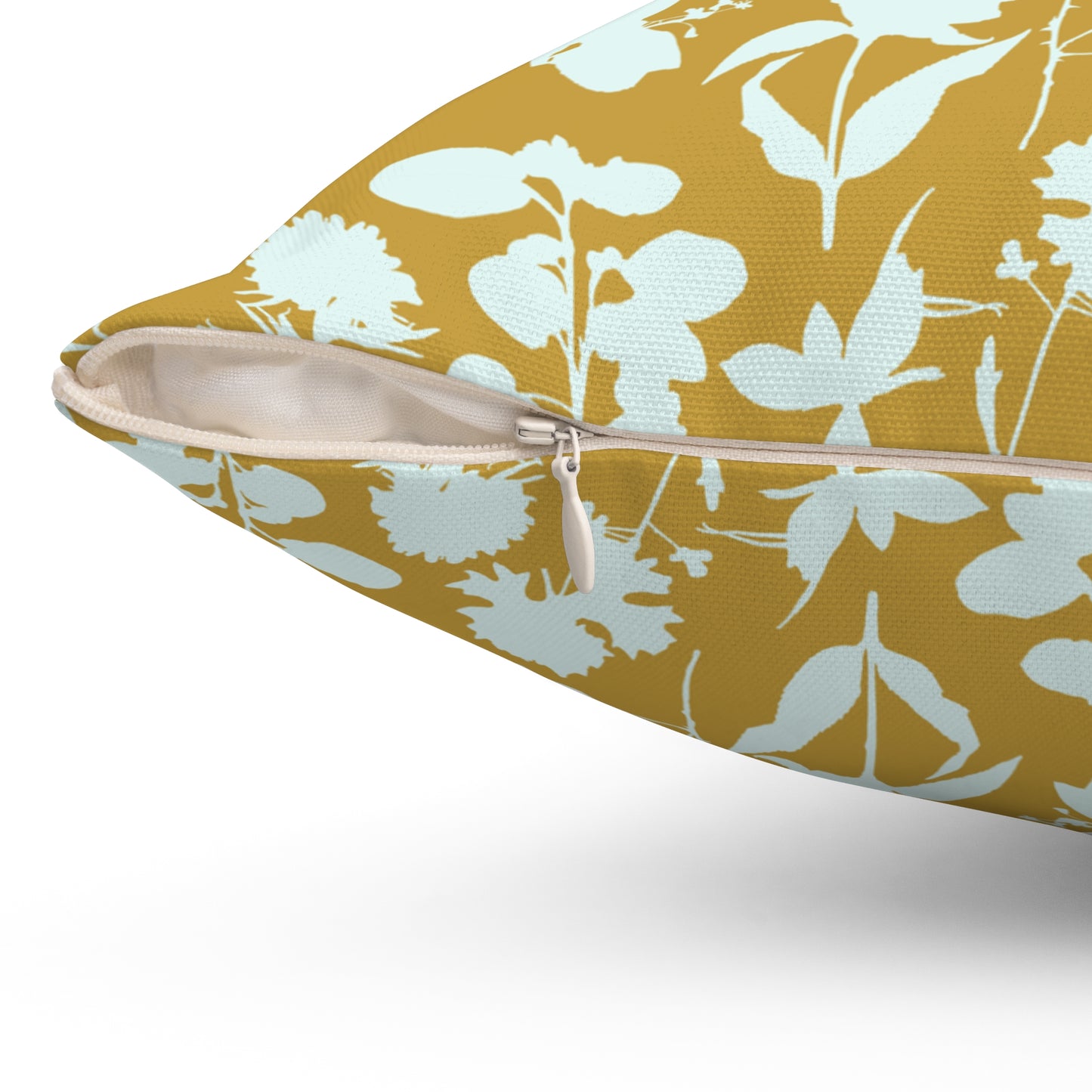 "The Smallest Gamboge Hand" Spun Polyester Square Pillow