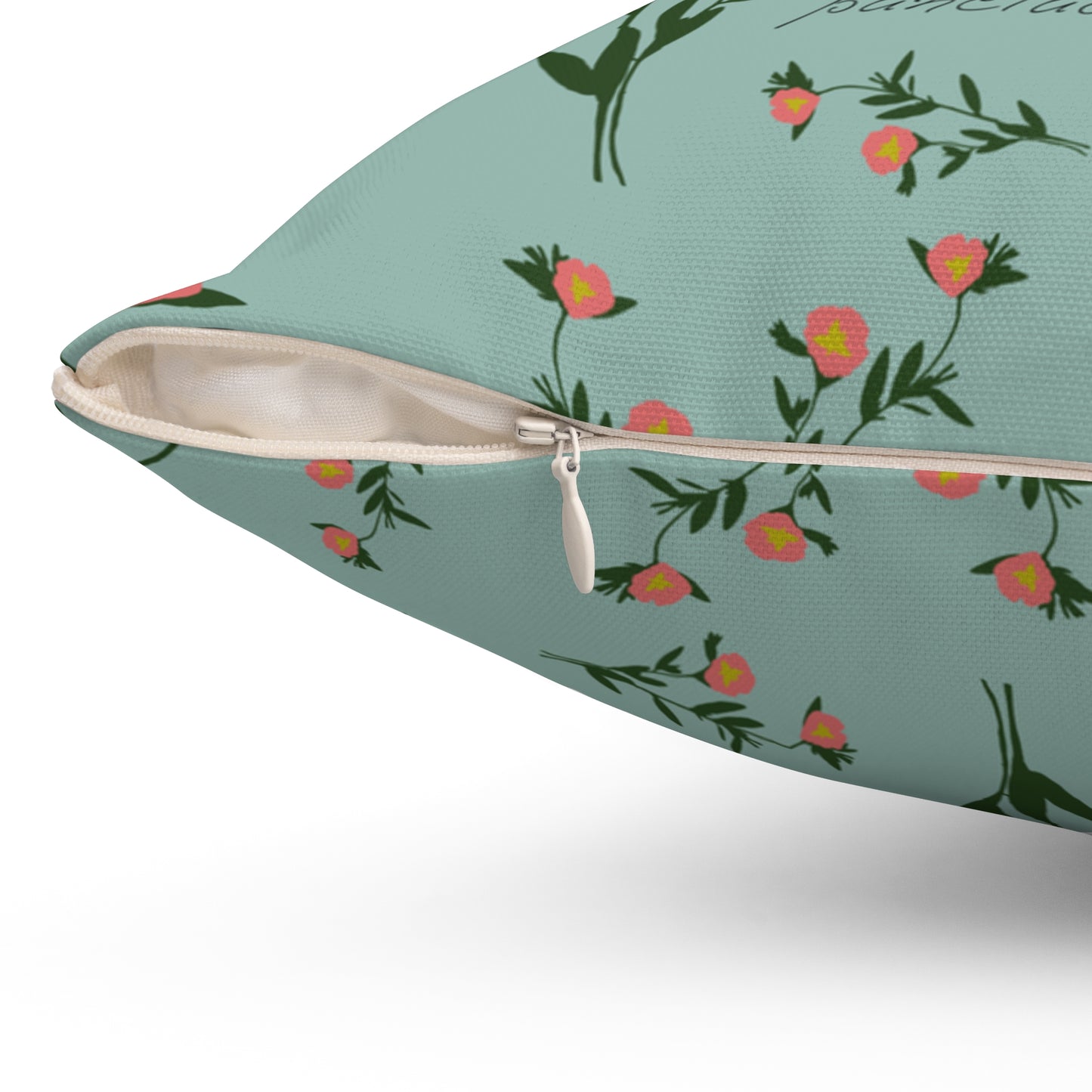 "Pink- Small and Punctual" Spun Polyester Square Pillow