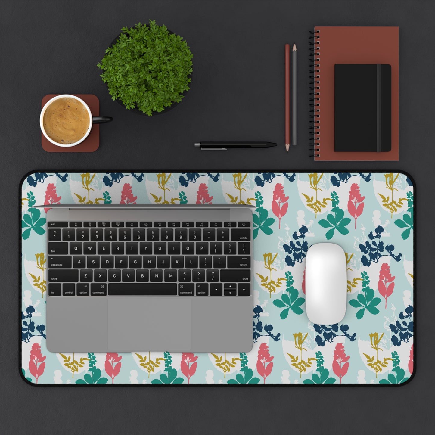 "Hidden in Her Flowers" Desk Mat