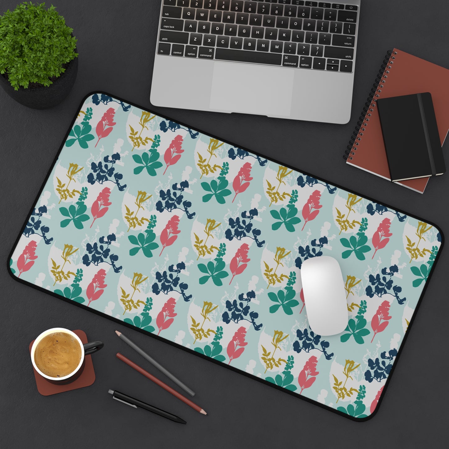 "Hidden in Her Flowers" Desk Mat