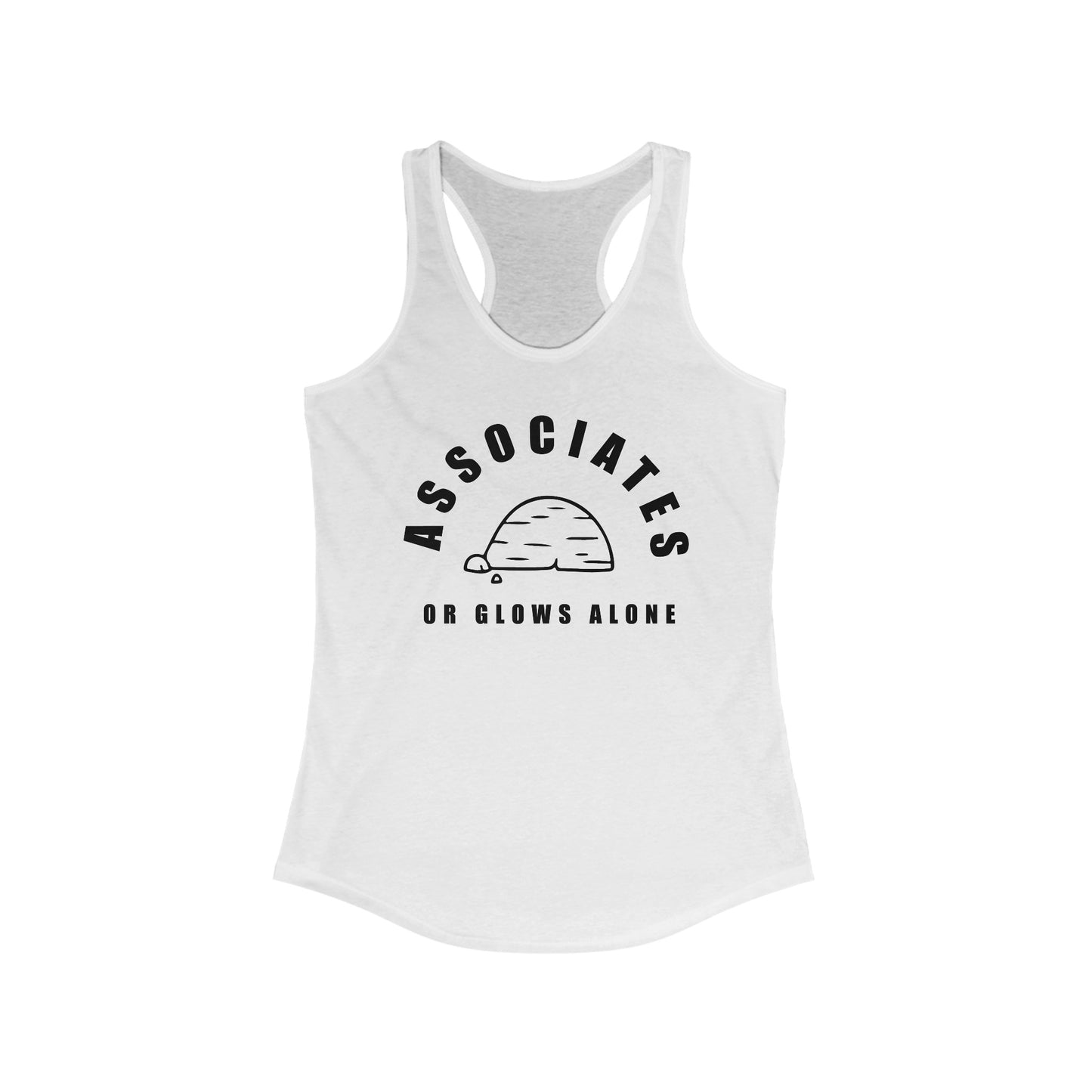 "Associates of Glows Alone" Women's Ideal Racerback Tank