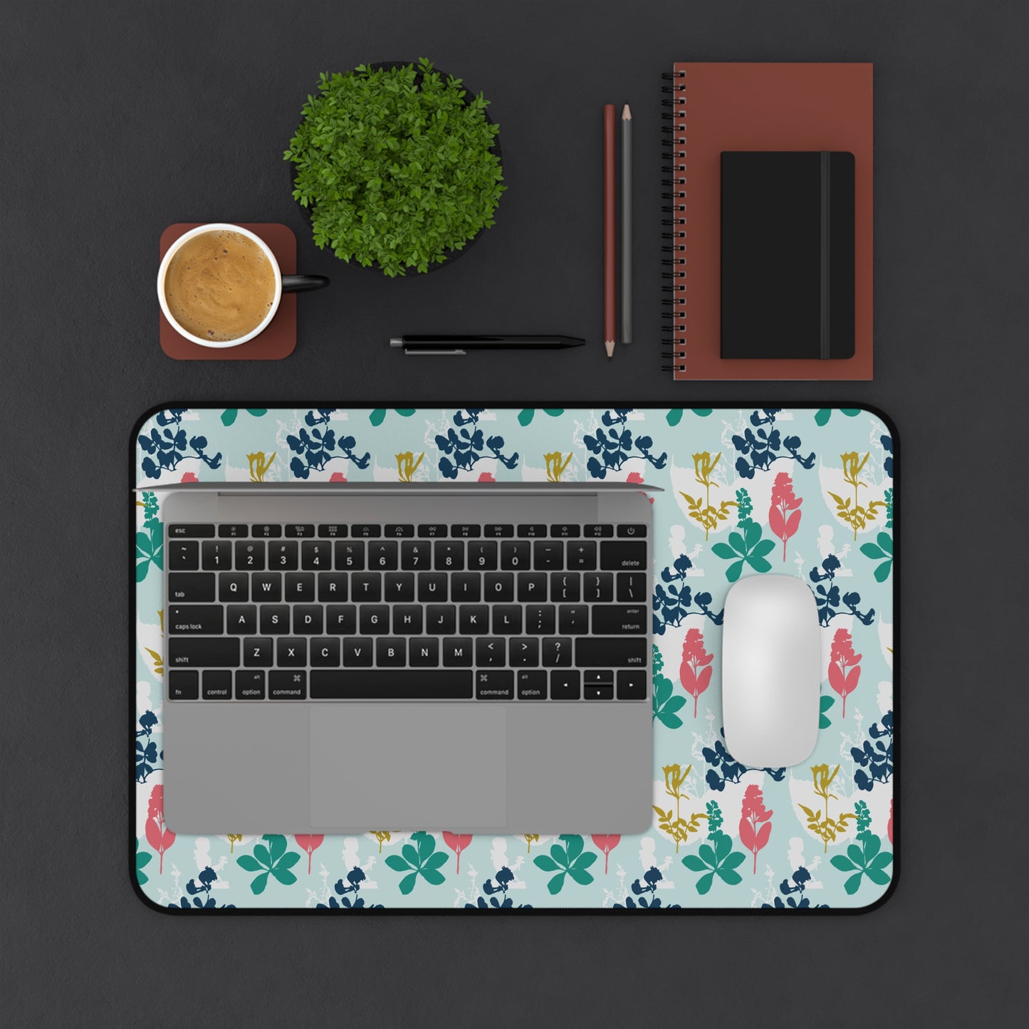 "Hidden in Her Flowers" Desk Mat