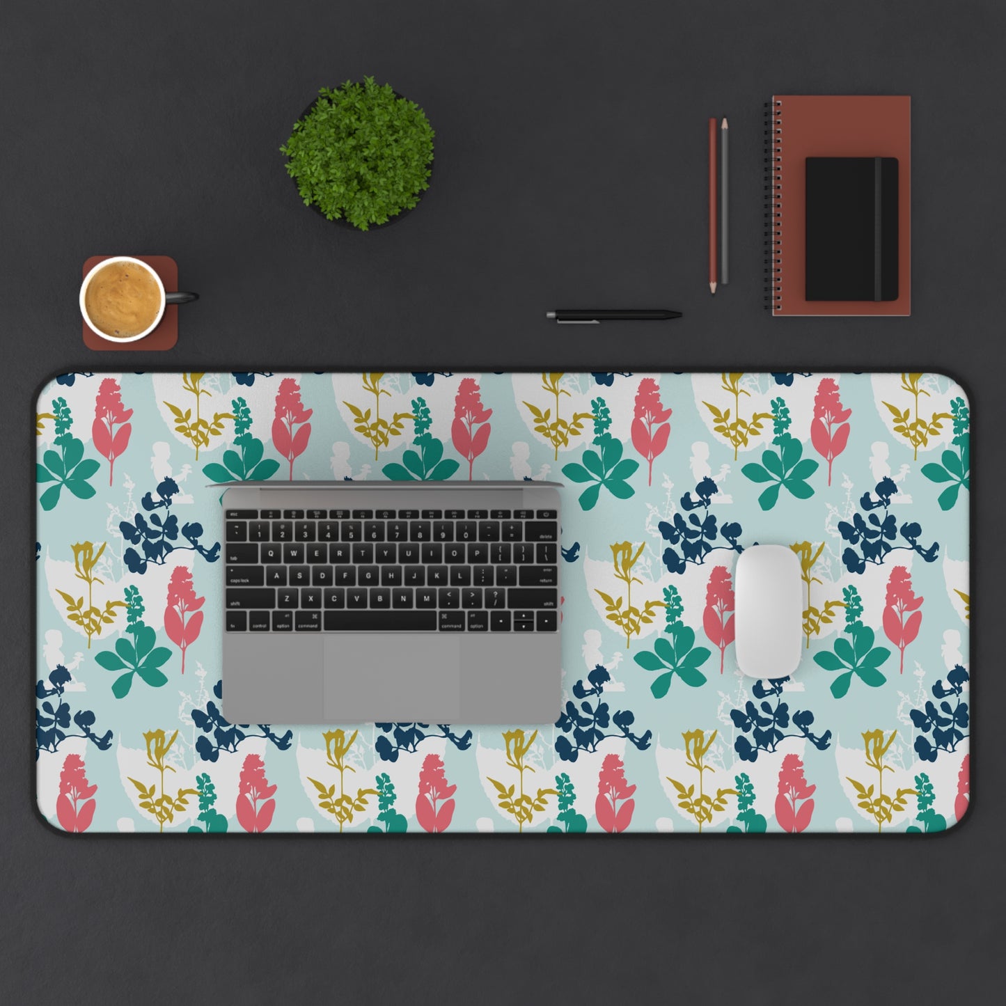 "Hidden in Her Flowers" Desk Mat