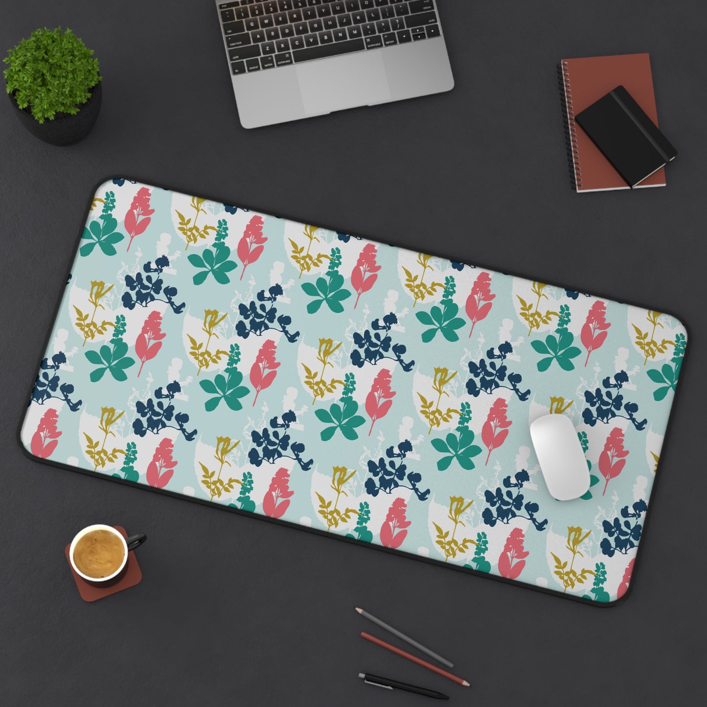 "Hidden in Her Flowers" Desk Mat