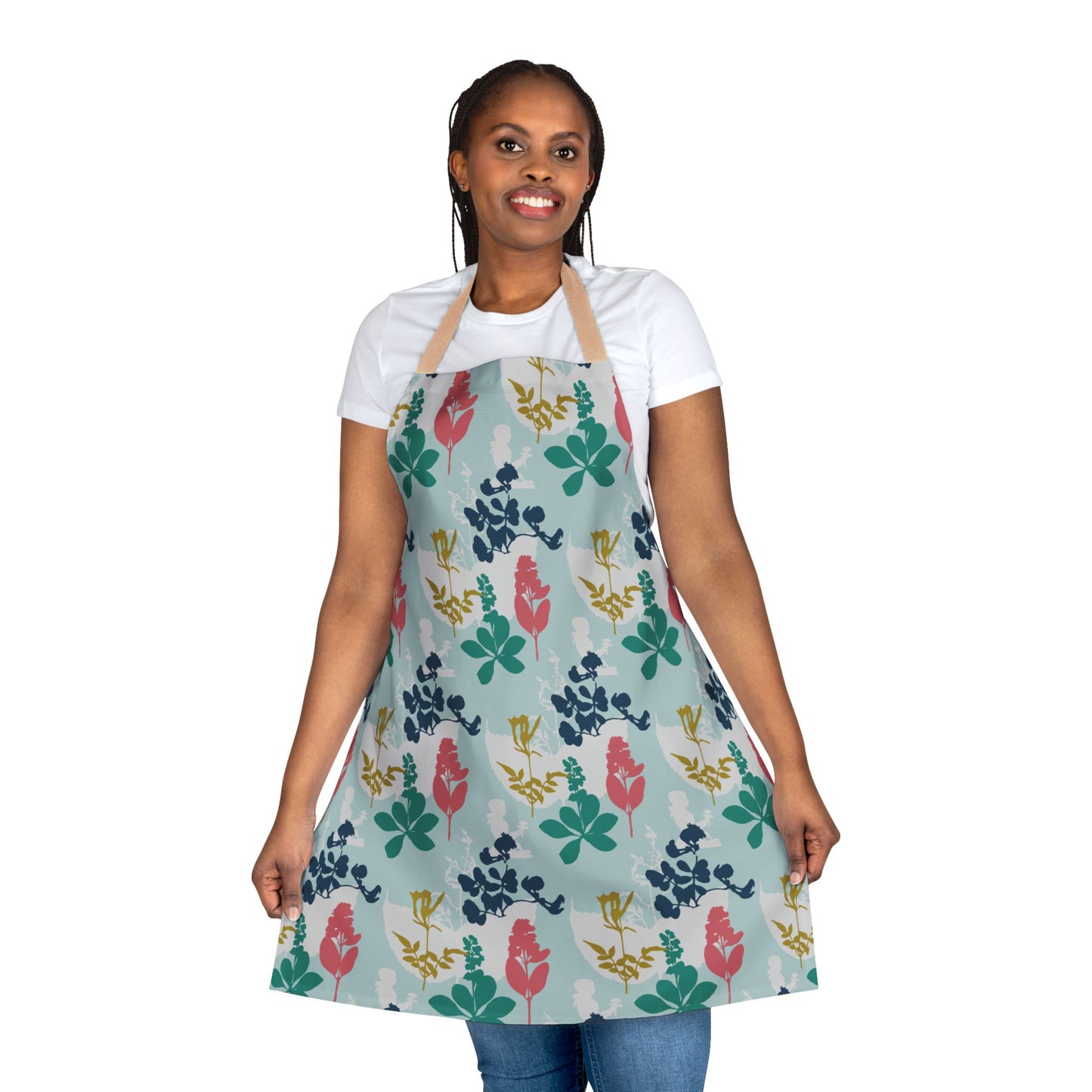 "Hidden in Her Flowers" Mint Chef's Apron